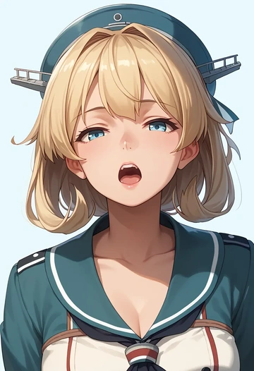 kantai_collection,gambier_bay_(kancolle),graphic tee,dolphin shorts  - AI generated anime art