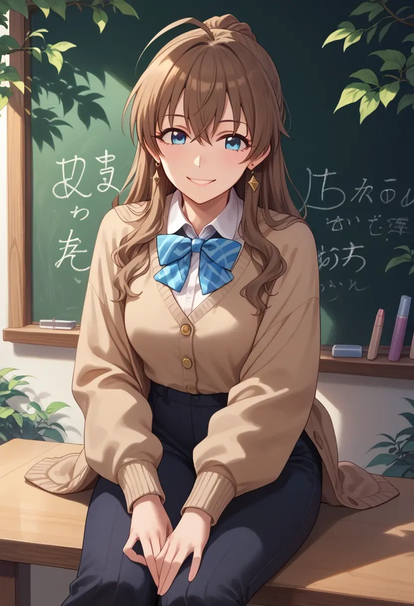 idolmaster,ganaha_hibiki,teacher, sweater  - 