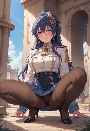 idolmaster,ganaha_hibiki,shorts, pantyhose  - AI generated anime art