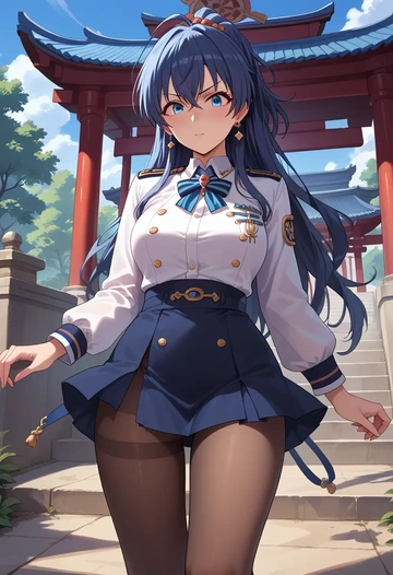 idolmaster,ganaha_hibiki,shorts, pantyhose  - AI generated anime art