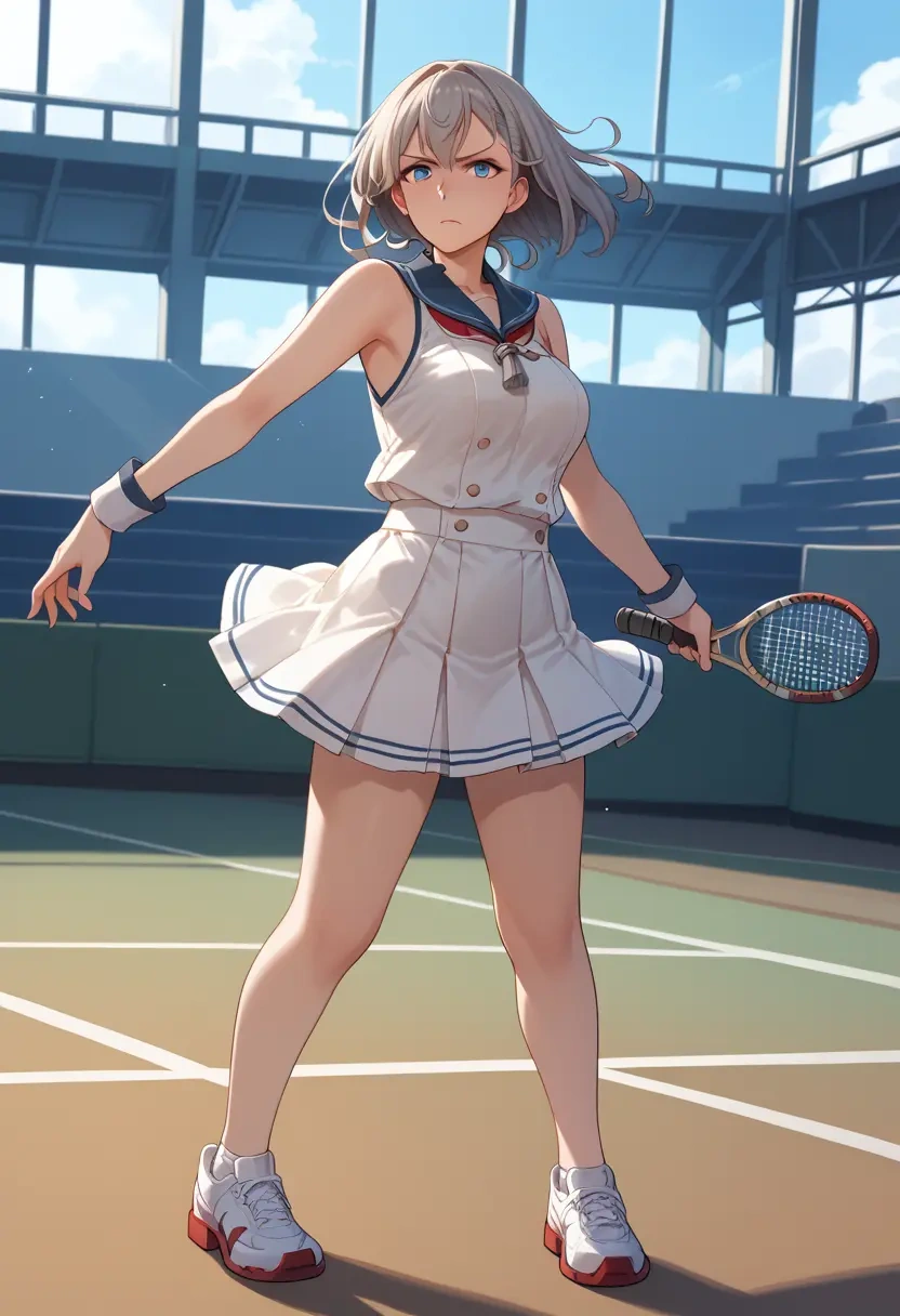 kantai_collection,gangut_(kancolle),tennis skirt  - 