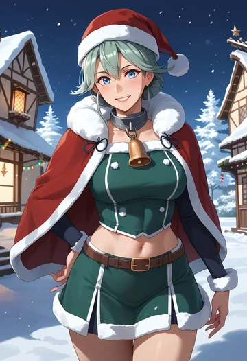 kantai_collection,gangut_(kancolle),Christmas,dress  - AI generated anime art