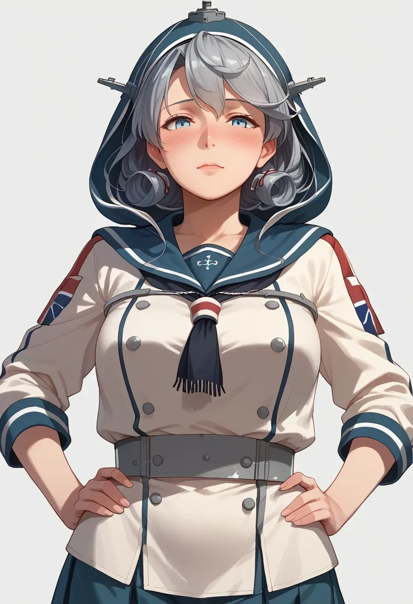 kantai_collection,gangut_(kancolle),crop windbreaker,shorts  - 