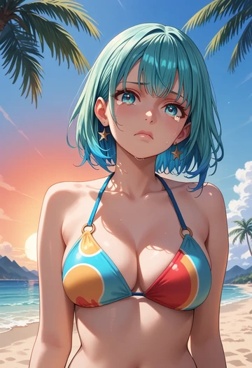 hololive,gawr_gura_(1st_costume),bikini  - AI generated anime art