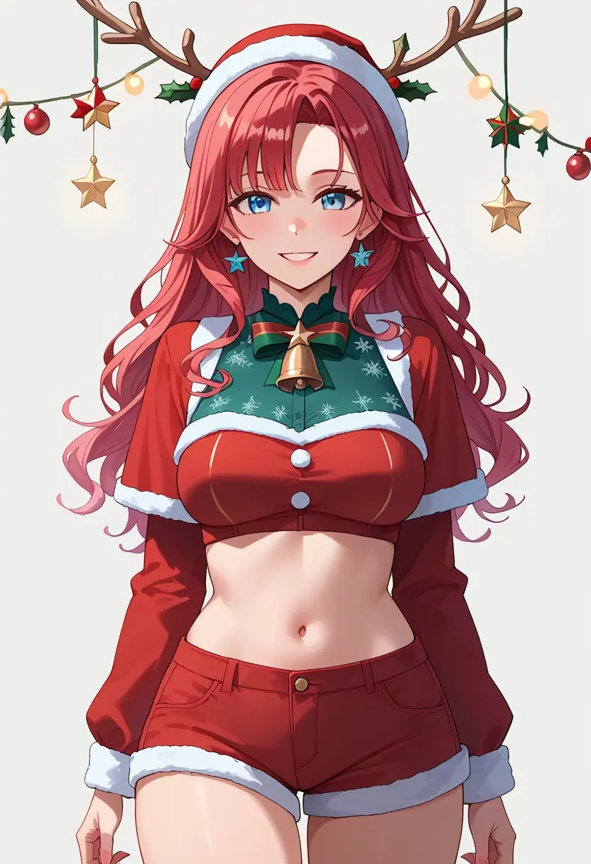 hololive,gawr_gura,Christmas,red velvet shorts  - 