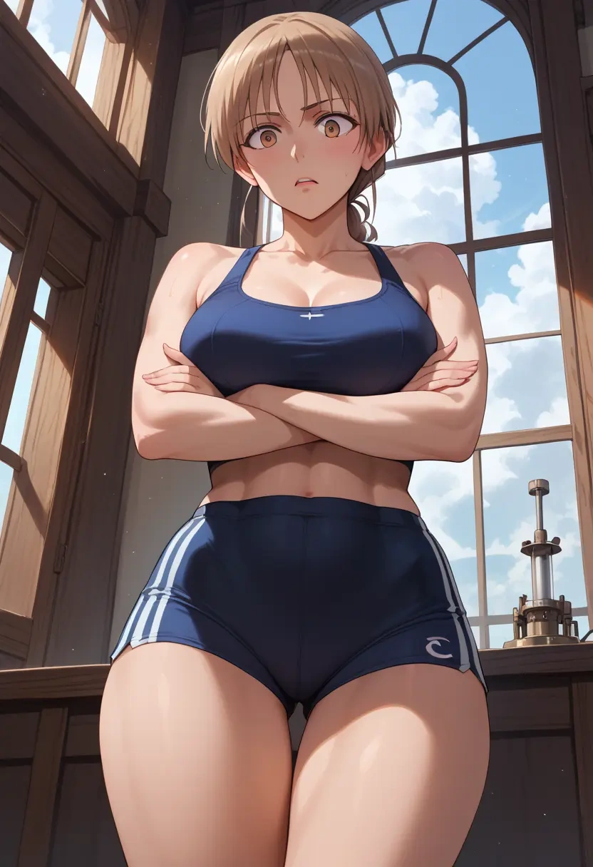 world_witches_series,gertrud_barkhorn,yoga shorts  - 