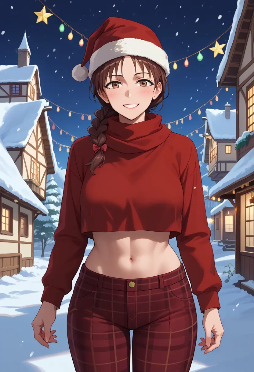 world_witches_series,gertrud_barkhorn,Christmas,plaid trousers  - 