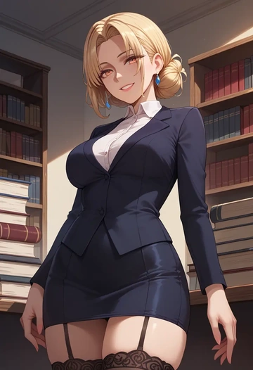 fate_(series),gilles_de_rais_(caster)_(fate),secretary, stockings  - AI generated anime art