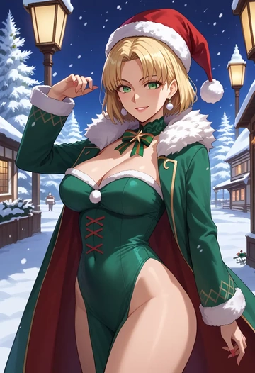 fate_(series),gilles_de_rais_(caster)_(fate),Christmas,dress  - AI generated anime art