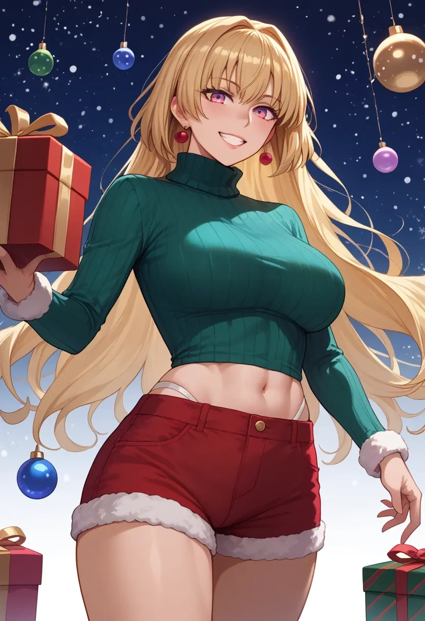 fate_(series),gilles_de_rais_(caster)_(fate),Christmas,red velvet shorts,turtleneck sweater  - 