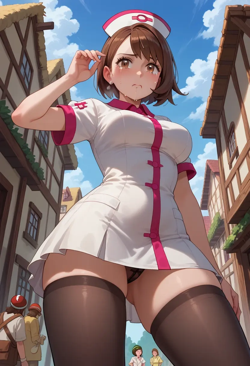 pokemon,gloria_(pokemon),nurse pantyhose,mini skirt, sexy  - 