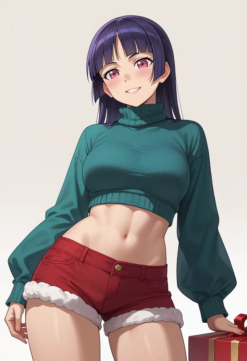 ore_no_imouto_ga_konna_ni_kawaii_wake_ga_nai,gokou_ruri,Christmas,red velvet shorts,turtleneck sweater  - 