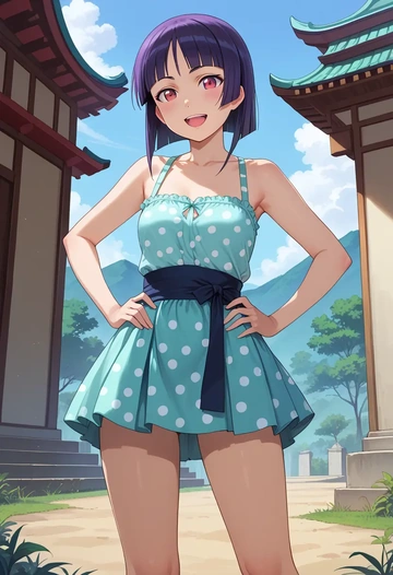 ore_no_imouto_ga_konna_ni_kawaii_wake_ga_nai,gokou_ruri,silk slip dress,polka dots  - AI generated anime art