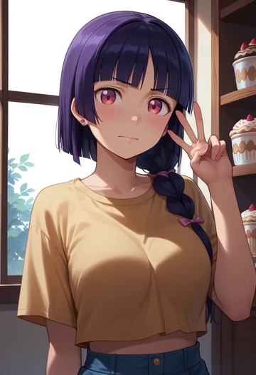 ore_no_imouto_ga_konna_ni_kawaii_wake_ga_nai,gokou_ruri,crop top,loose joggers,headset  - AI generated anime art