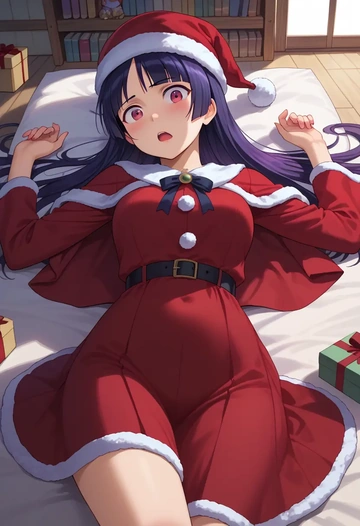 ore_no_imouto_ga_konna_ni_kawaii_wake_ga_nai,gokou_ruri,Christmas,red velvet dress  - AI generated anime art