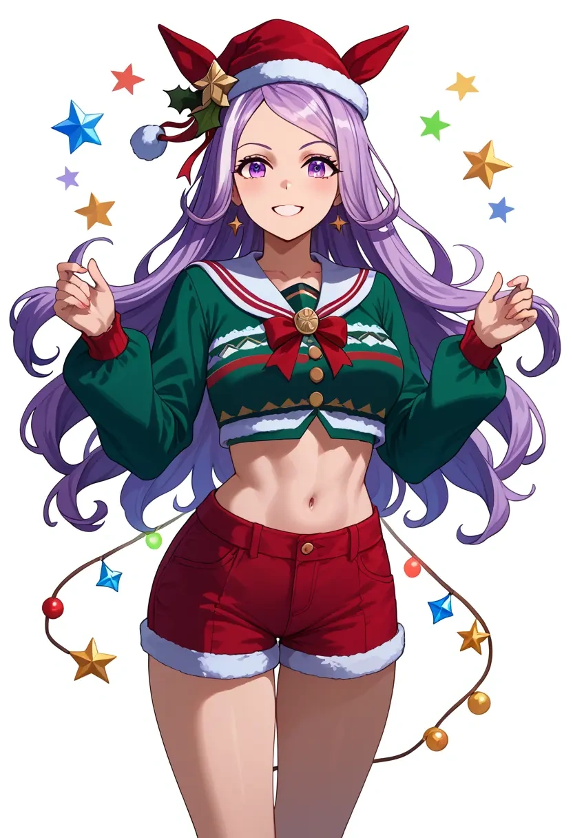 umamusume,gold_ship_(umamusume),Christmas,red velvet shorts  - 