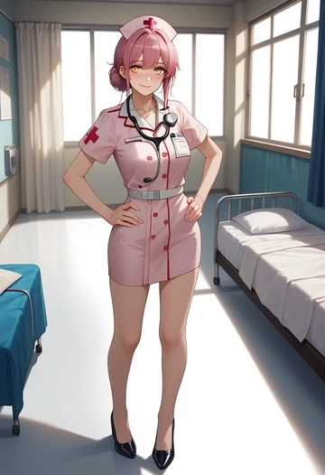 arknights,goldenglow_(arknights),nurse  - AI generated anime art