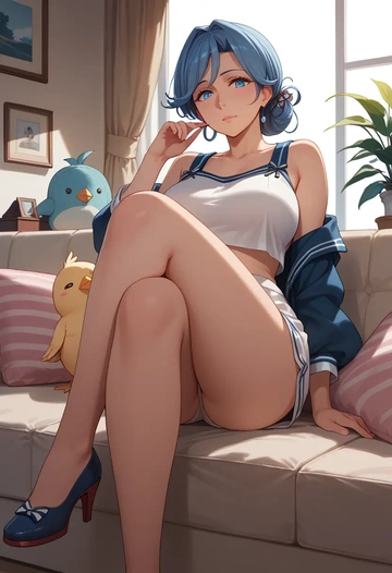 kantai_collection,gotland_(kancolle),crop top  - AI generated anime art