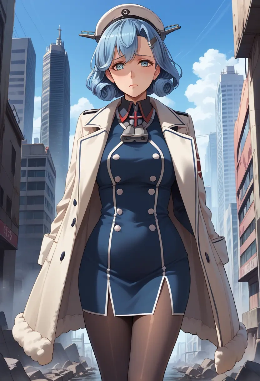 kantai_collection,gotland_(kancolle),coat,long,double-breasted,pencil skirt  - 