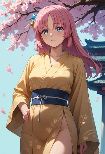 bocchi_the_rock!,gotoh_hitori,kimono  - AI generated anime art