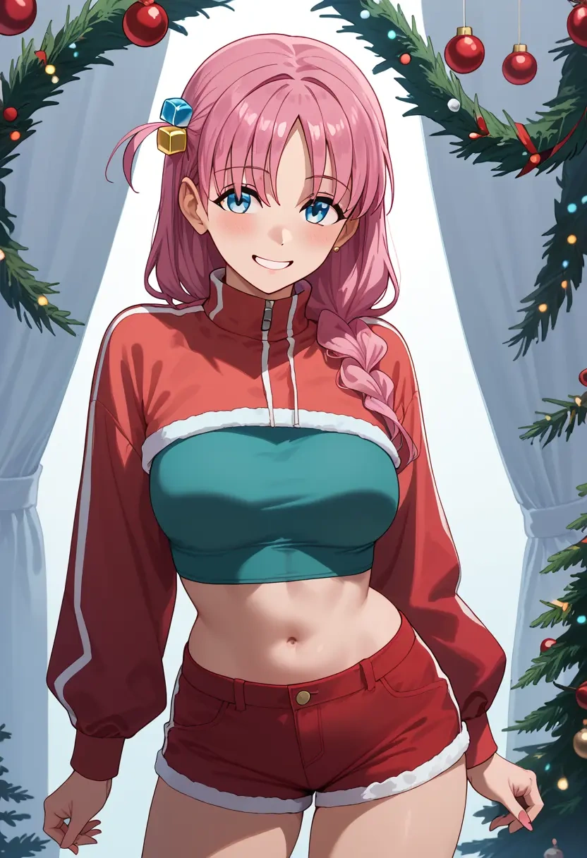 bocchi_the_rock!,gotoh_hitori,Christmas,red velvet shorts  - 