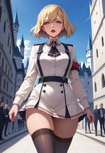 kantai_collection,graf_zeppelin_(kancolle),secretary,stockings  - AI generated anime art