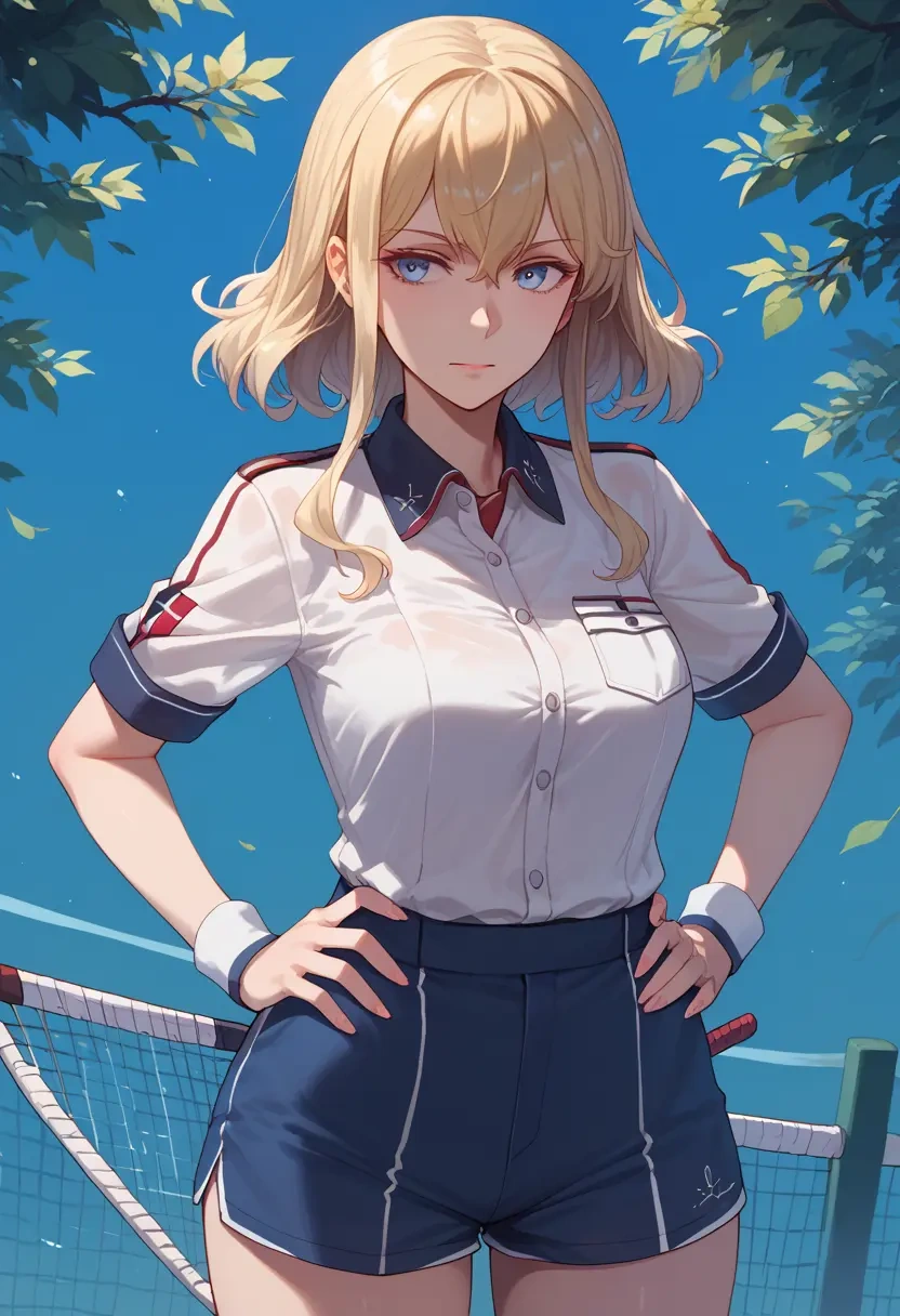 kantai_collection,graf_zeppelin_(kancolle),tennis polo,skort  - 