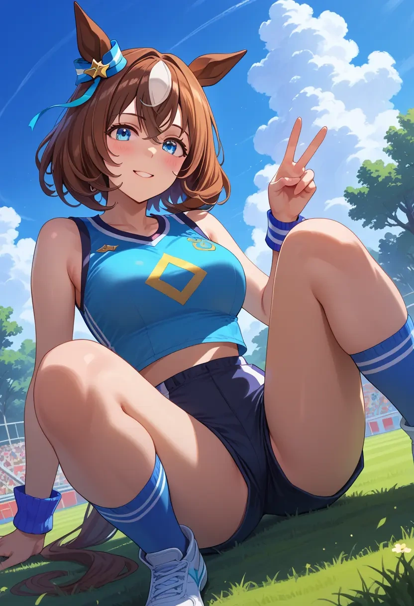 umamusume,grass_wonder_(umamusume),athletic,shorts,sexy  - 