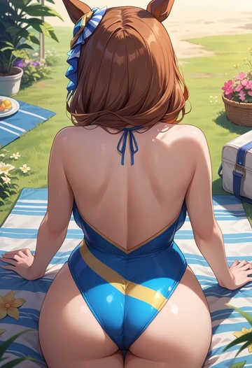 umamusume,grass_wonder_(umamusume),swimsuit,sexy  - AI generated anime art