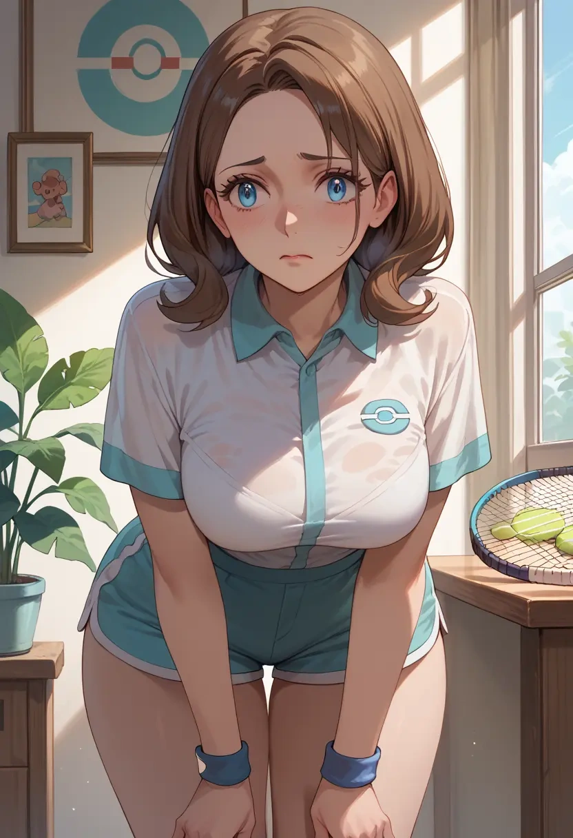 pokemon,green_(pokemon),tennis polo,skort  - 