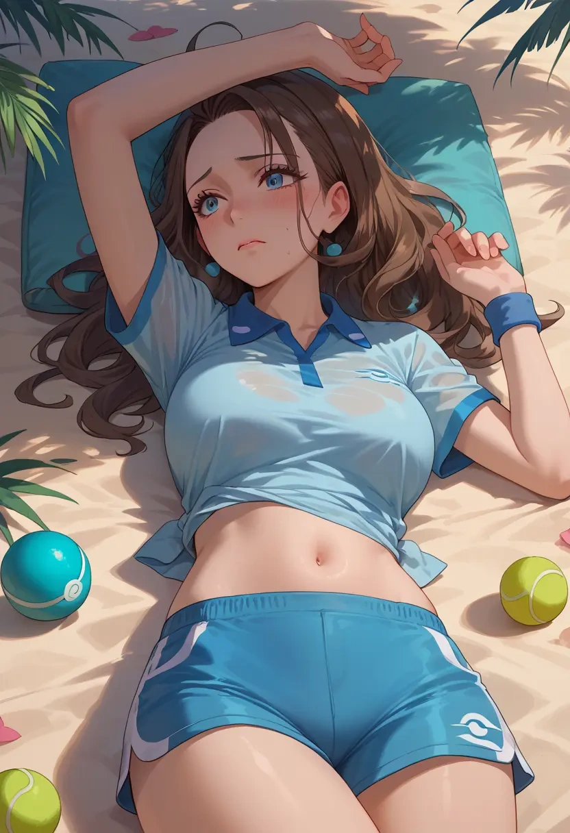 pokemon,green_(pokemon),tennis polo,skort  - 