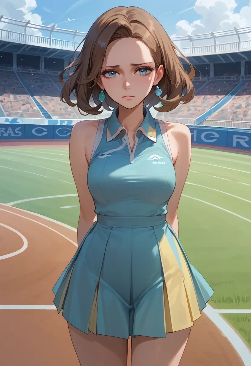 pokemon,green_(pokemon),tennis dress,visor,trainers  - 