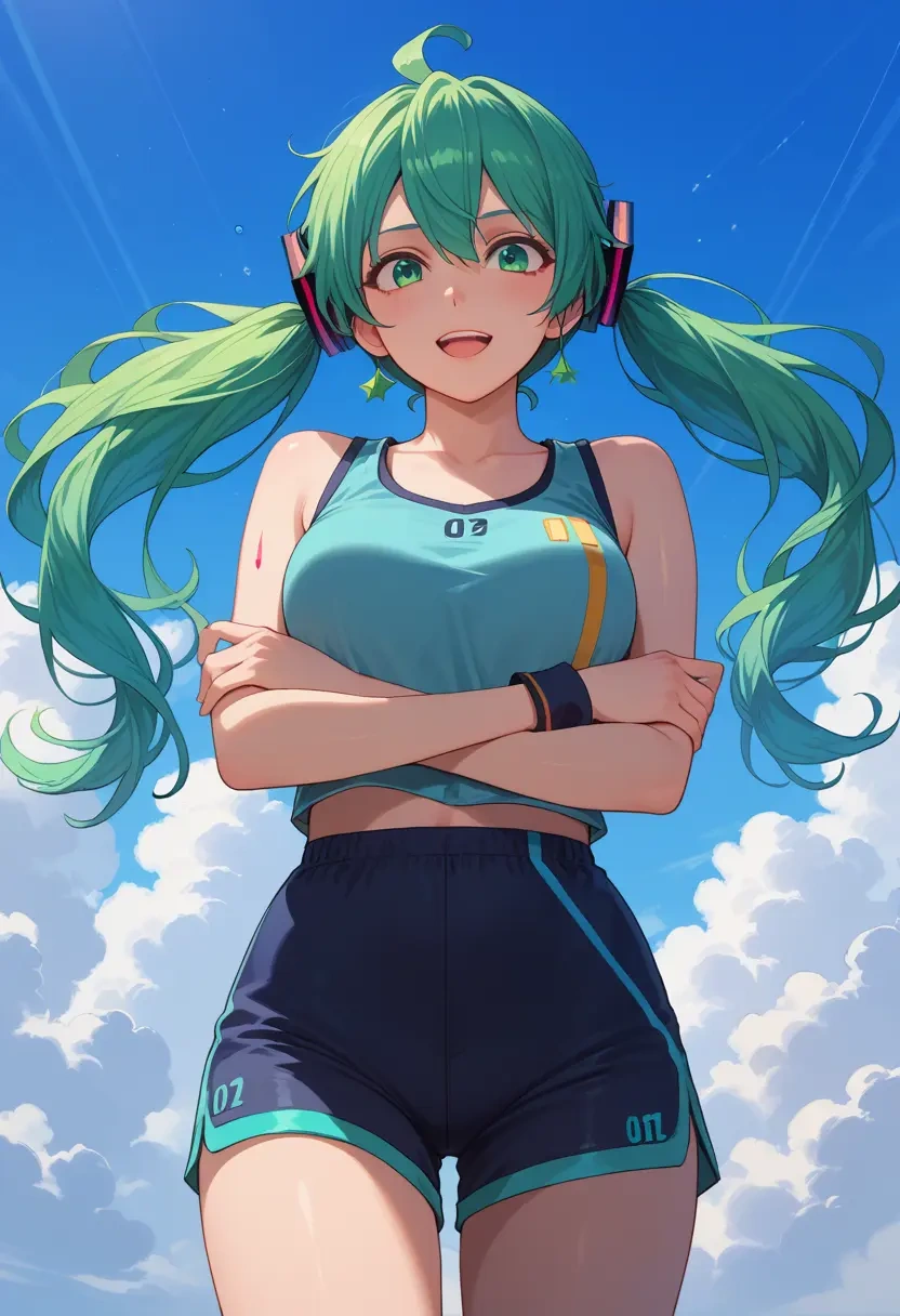 vocaloid,gumi,athletic,shorts,sexy  - 