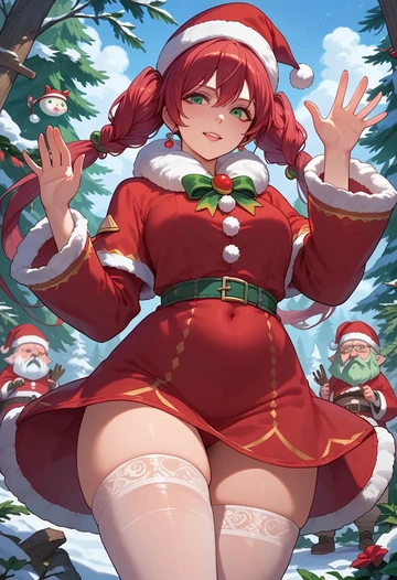 vocaloid,gumi,Christmas,sexy, stockings,  - AI generated anime art