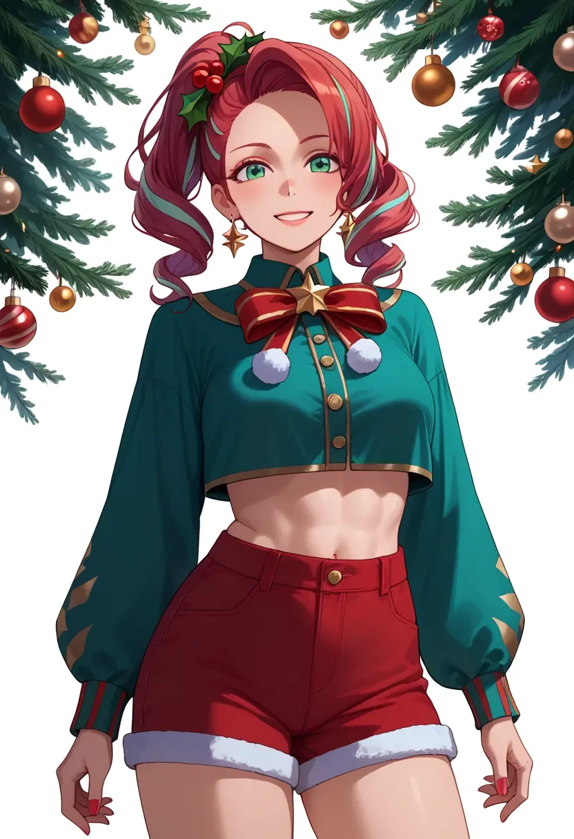 vocaloid,gumi,Christmas,red velvet shorts  - 