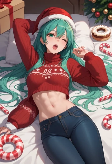 vocaloid,gumi,Christmas  - AI generated anime art