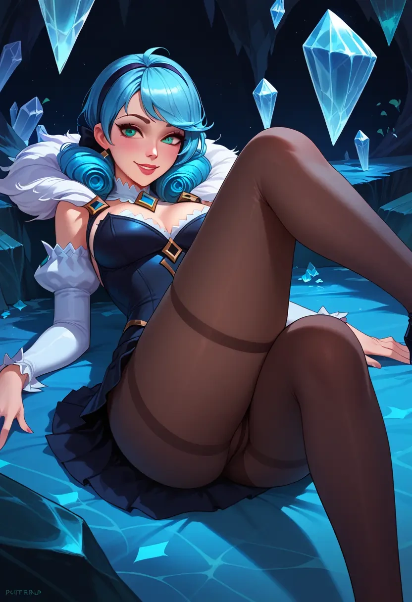 league_of_legends,gwen_(league_of_legends),shorts, pantyhose  - 