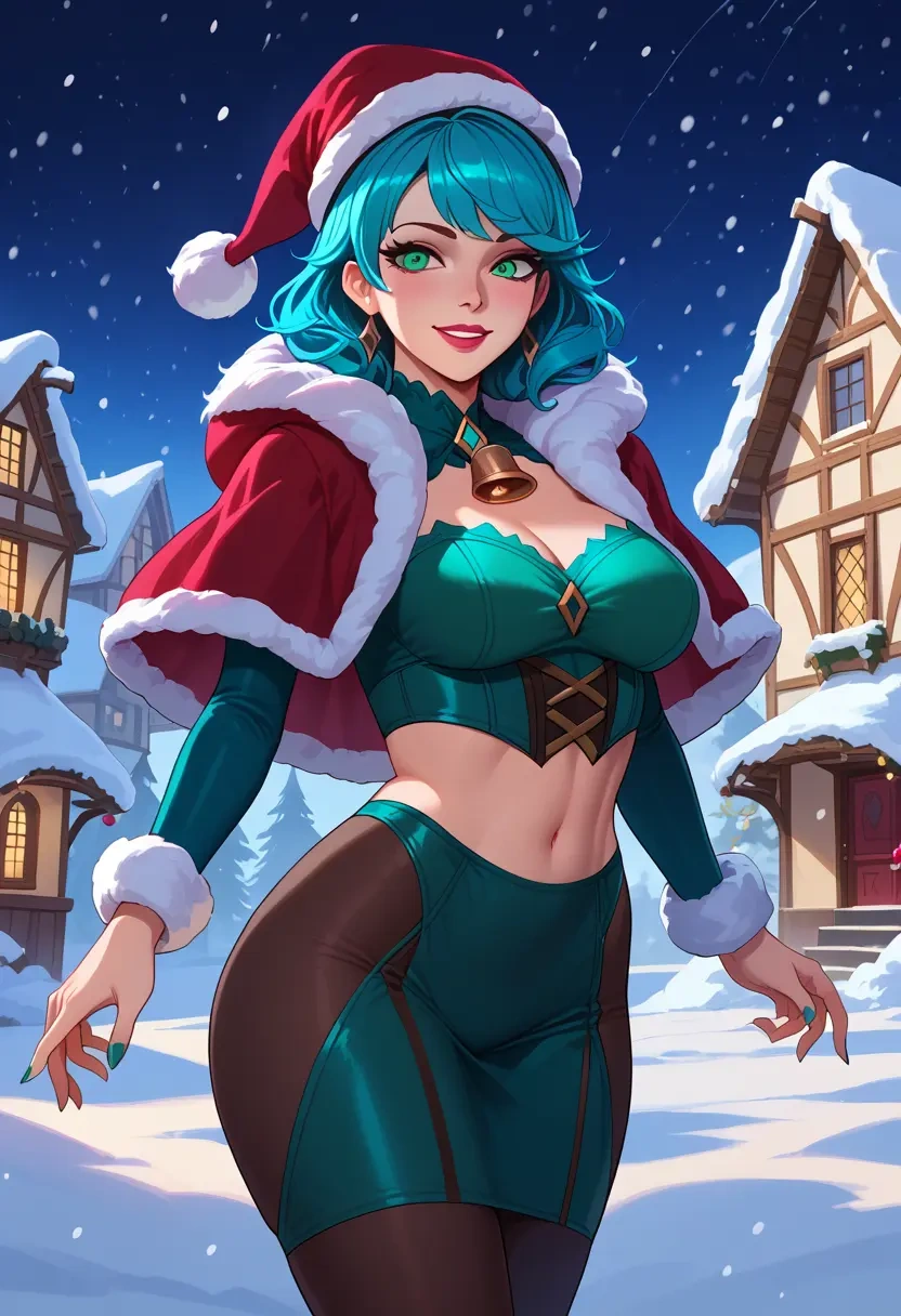 league_of_legends,gwen_(league_of_legends),Christmas,dress  - 