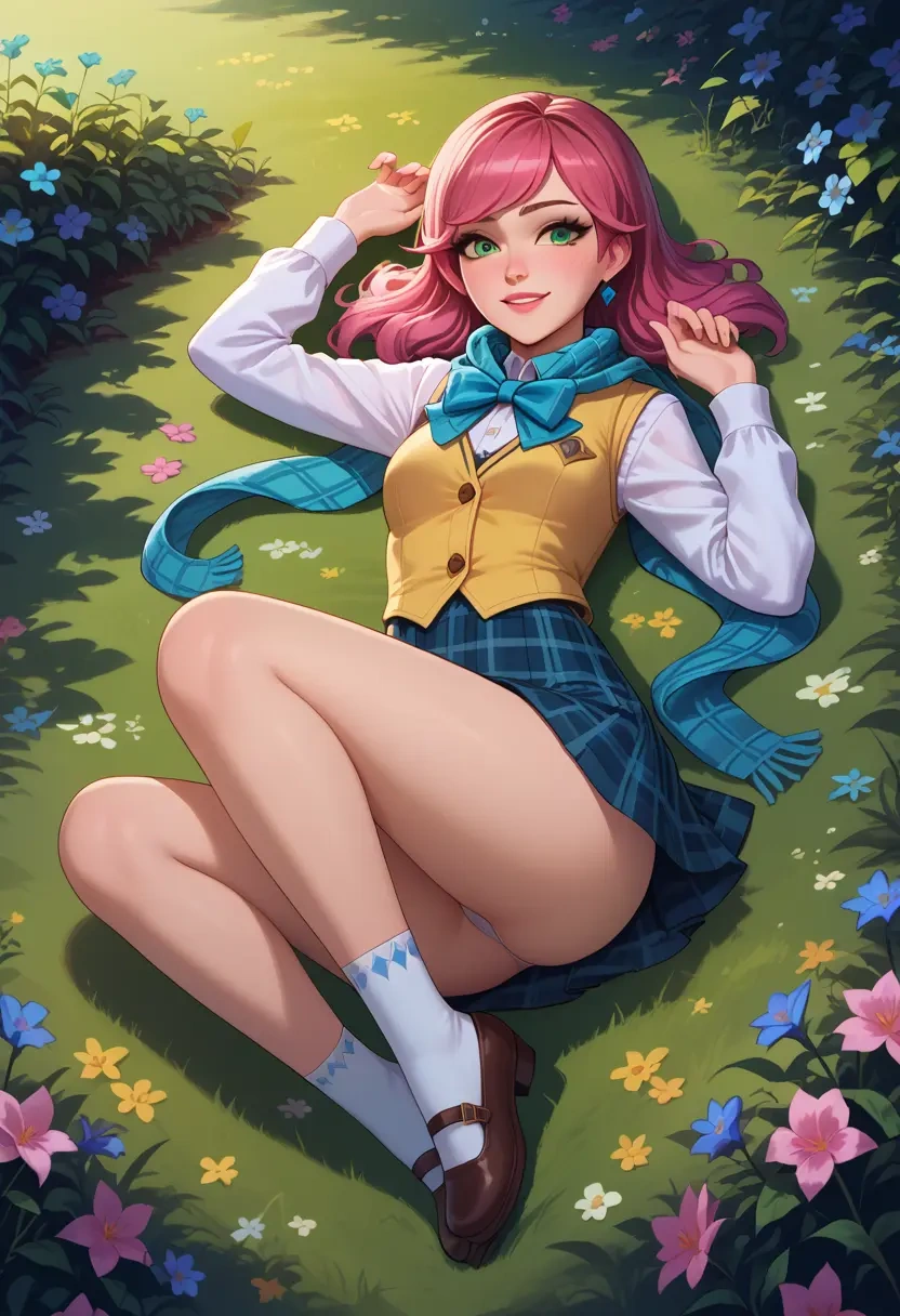 league_of_legends,gwen_(league_of_legends),spring,student uniform,vest  - 