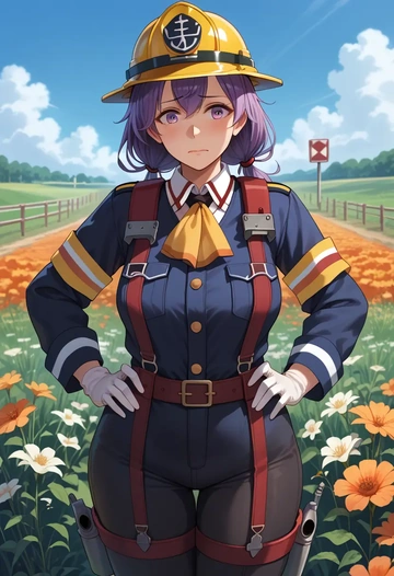 kantai_collection,hagikaze_(kancolle),firefighter  - AI generated anime art