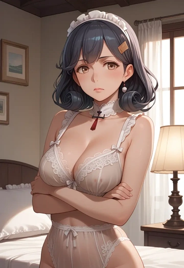 kantai_collection,haguro_(kancolle),lingerie  - AI generated anime art