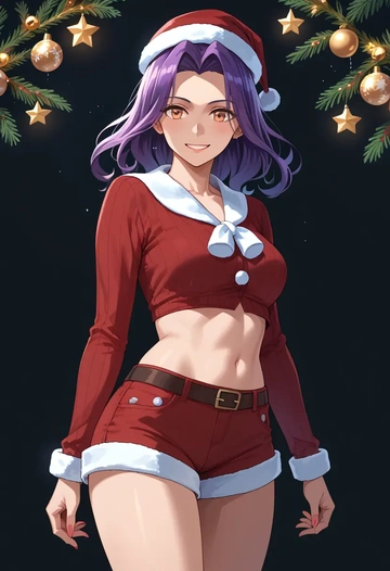 kantai_collection,haguro_(kancolle),Christmas,red velvet shorts  - AI generated anime art