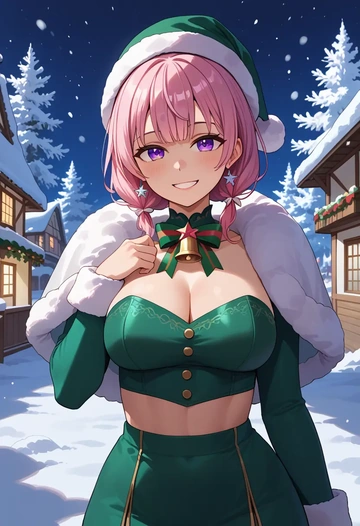 hololive,hakui_koyori_(1st_costume),Christmas,dress  - AI generated anime art