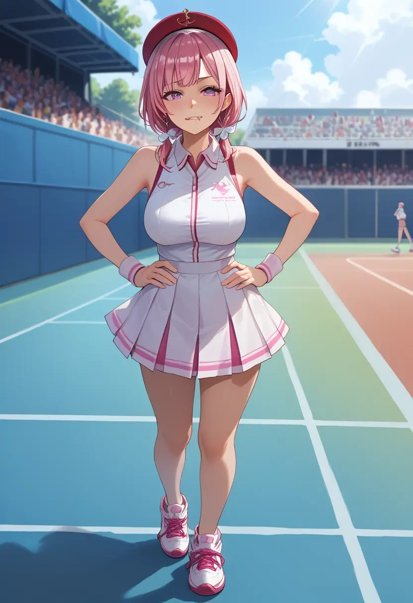 hololive,hakui_koyori,tennis skirt  - 