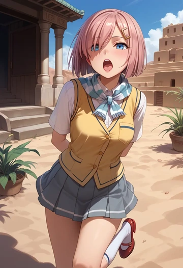 kantai_collection,hamakaze_(kancolle),spring,student uniform,vest  - AI generated anime art