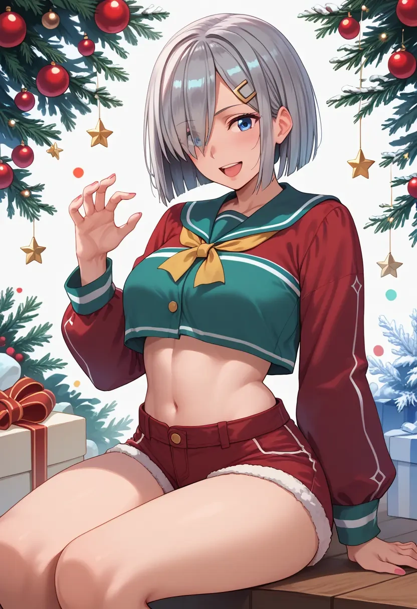 kantai_collection,hamakaze_(kancolle),red velvet shorts  - 