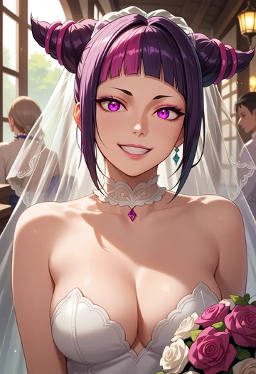 street_fighter,han_juri,wedding  - AI generated anime art