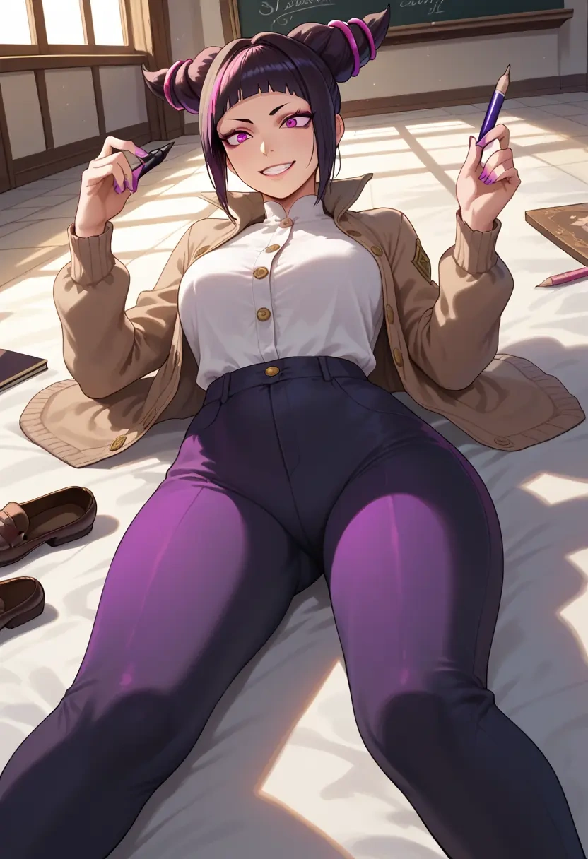 street_fighter,han_juri,teacher, sweater  - 