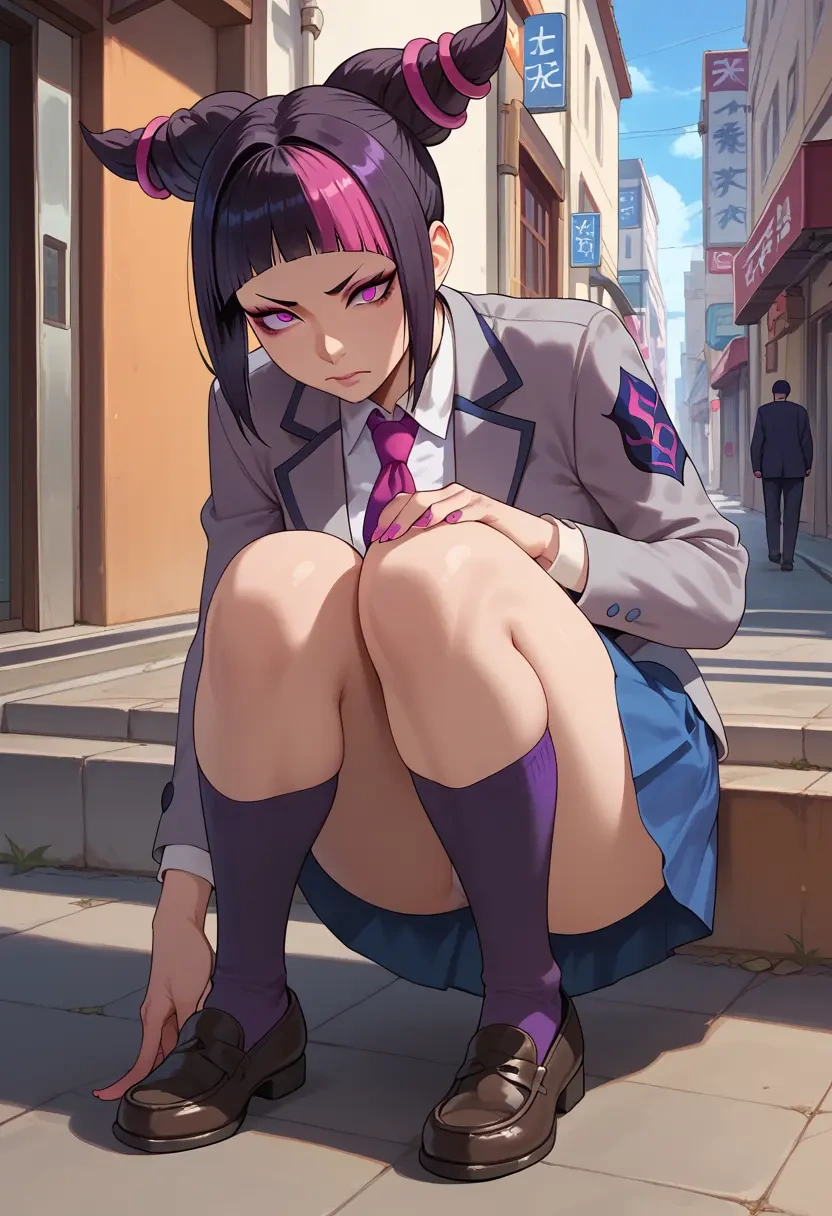 street_fighter,han_juri,winter,student uniform,blazer  - 