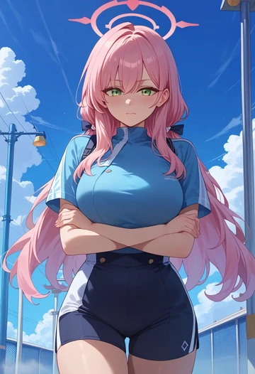 blue_archive,hanako_(blue_archive),athletic,shorts,sexy  - AI generated anime art